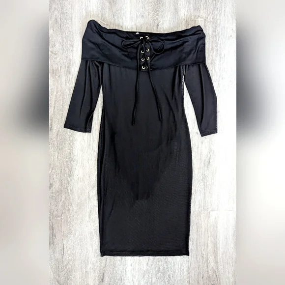 Sweet Grass | Dresses | Black Sheer Off The Shoulder Bodycon Dress | Poshmark Sweet Grass | Dresses | Black Sheer Off The Shoulder Bodycon Dress | Poshmark